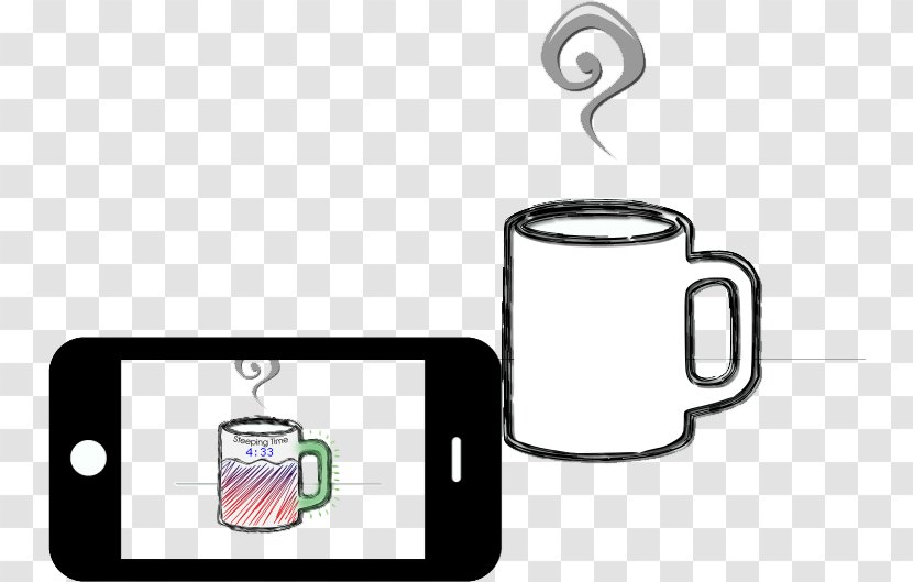 Augmented Reality Line Art - Cup - Drinkware Tableware Transparent PNG