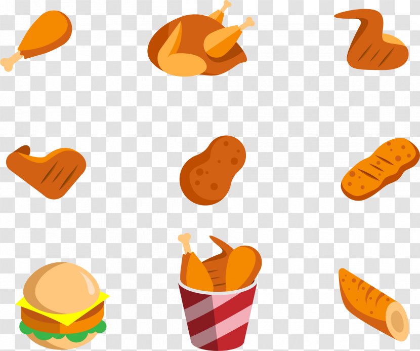 Hamburger Fried Chicken Fast Food Junk - Cuisine - Burger Icon Transparent PNG