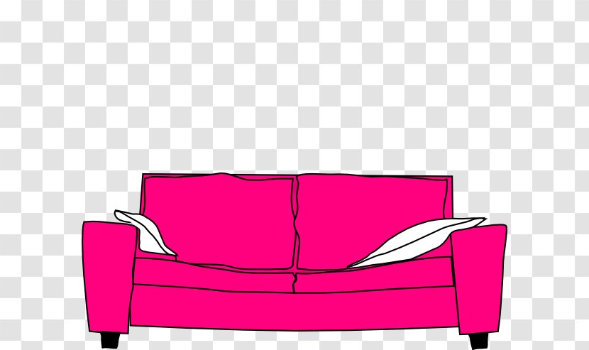 Couch Sofa Bed Pillow Clip Art - Red Transparent PNG