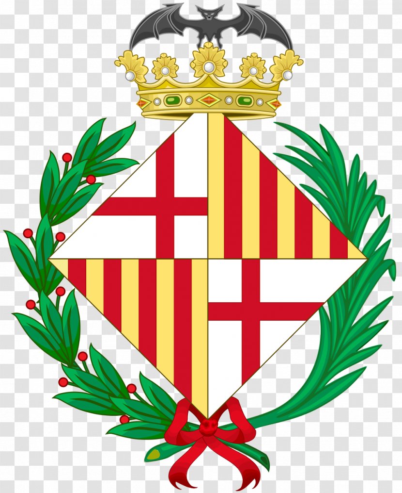 Flag Of Barcelona Crown Aragon Coat Arms - Ramon Berenguer Iv Count - Fc Transparent PNG