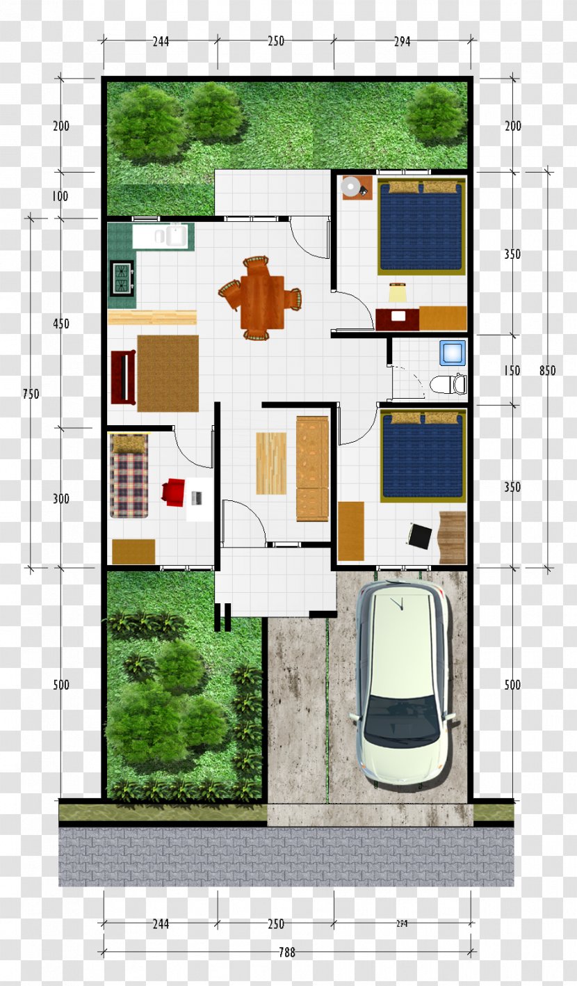 Floor Plan Suburb - Denah Transparent PNG