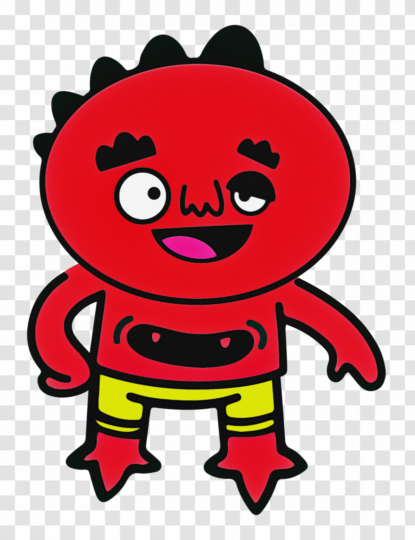 Cartoon Character Red Line Mathematics Transparent PNG