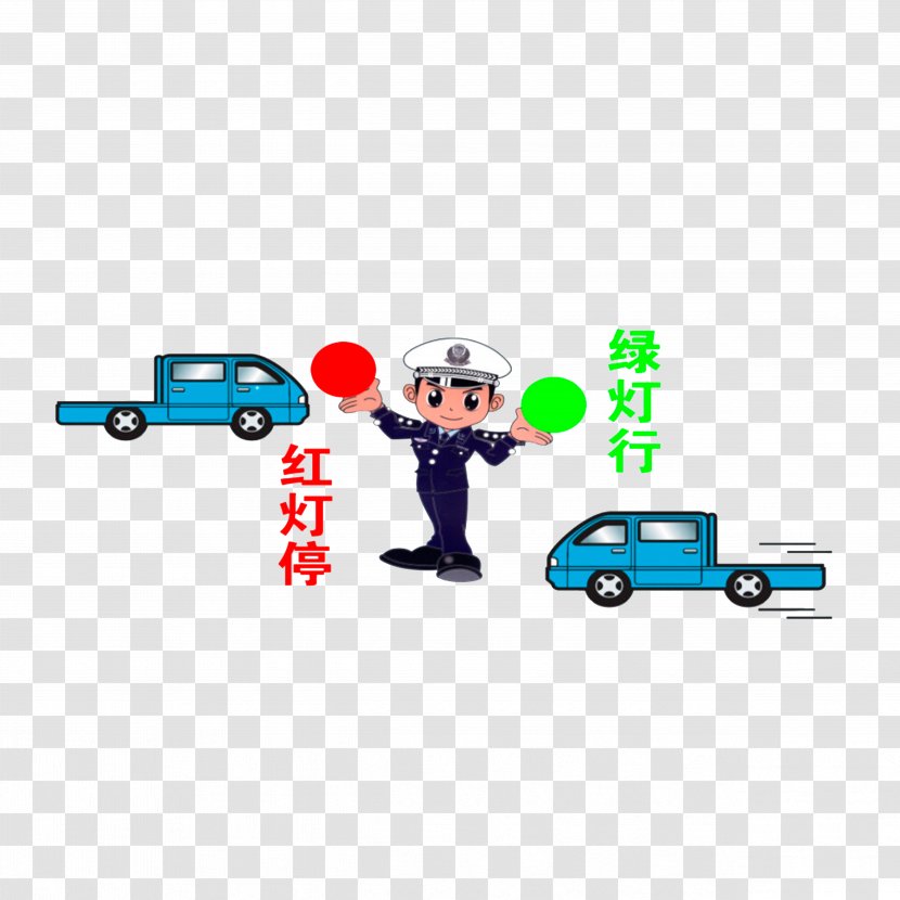 Cartoon Poster Animation - Material - Stop At The Red Light, And Green Light Will Do Transparent PNG