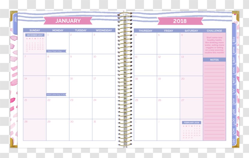 Paper 0 Bloom Daily Planners August - Calendar - 2018 Feather Transparent PNG