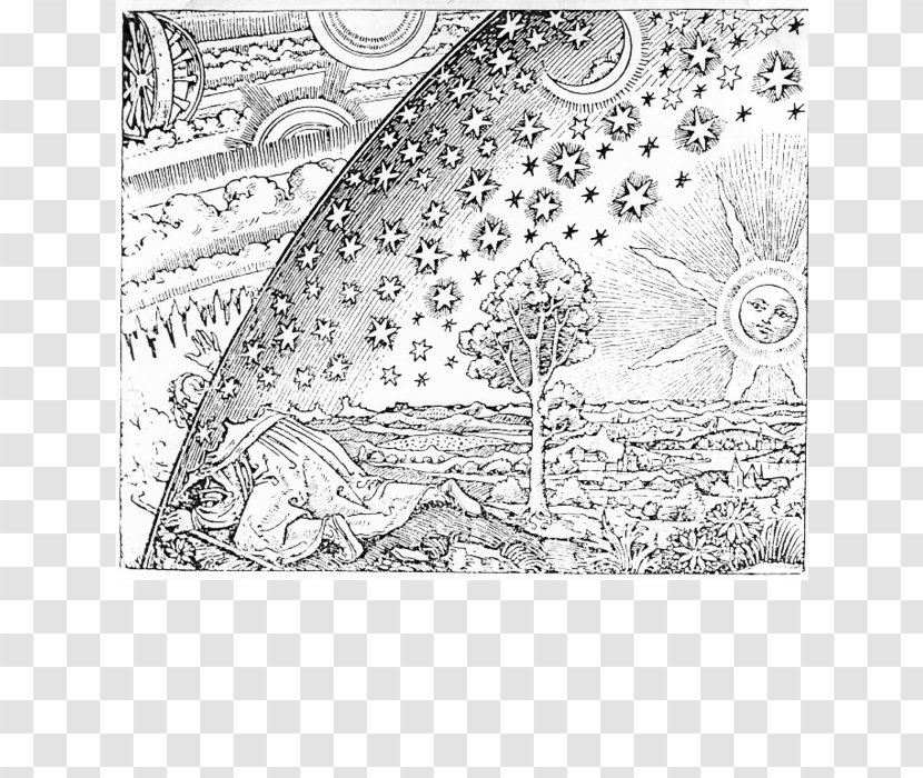 L'atmosphère: Météorologie Populaire Flammarion Engraving Earth Middle Ages Cosmology - Sky Transparent PNG