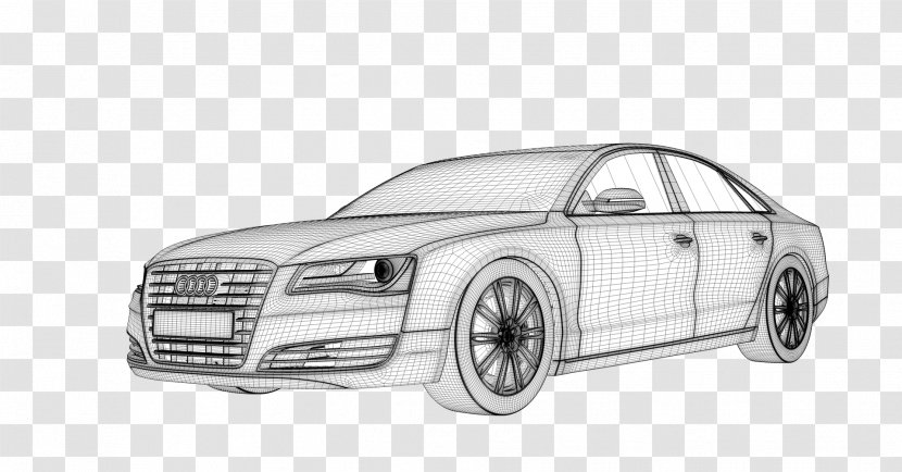 3D Computer Graphics Modeling - Brand - Gray Audi Car Model Transparent PNG