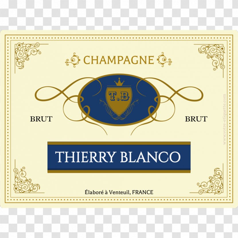 Adhesive Label Champagne Sticker - Text Transparent PNG