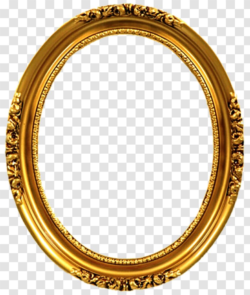 Picture Frames Gold Oval Decorative Arts Ornament - Stock Photography - Mirror Transparent PNG