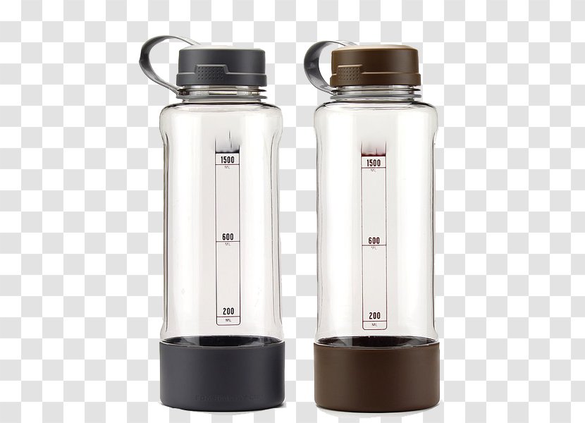 Water Bottle Plastic Milliliter Cup - Kettle - Transparent With Scale Transparent PNG