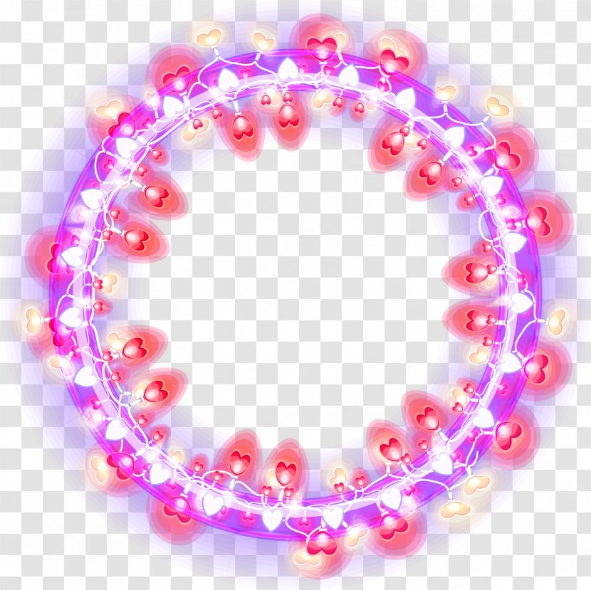Circle Neon Lighting - Fundal - Dream Purple Flash Transparent PNG