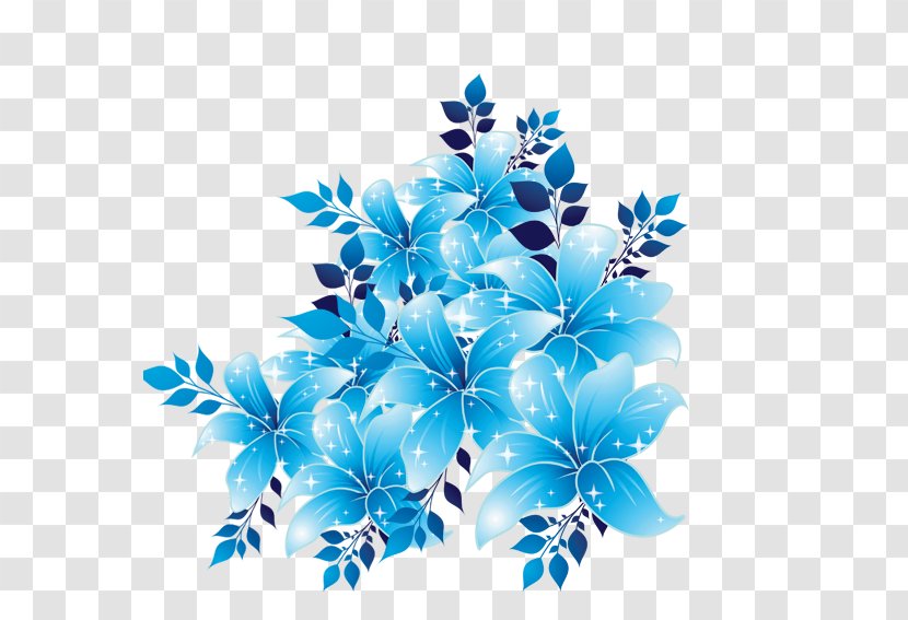 Flower Sky Blue Clip Art - Designer - Flowers Transparent PNG
