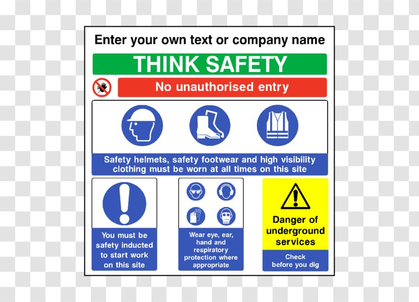 Construction Site Safety Occupational And Health Executive Sign - Organization Transparent PNG
