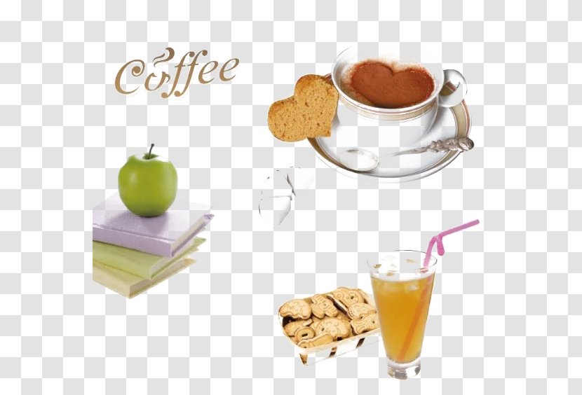 Coffee Tea Juice Breakfast Cafe - Cup - Delicious Transparent PNG