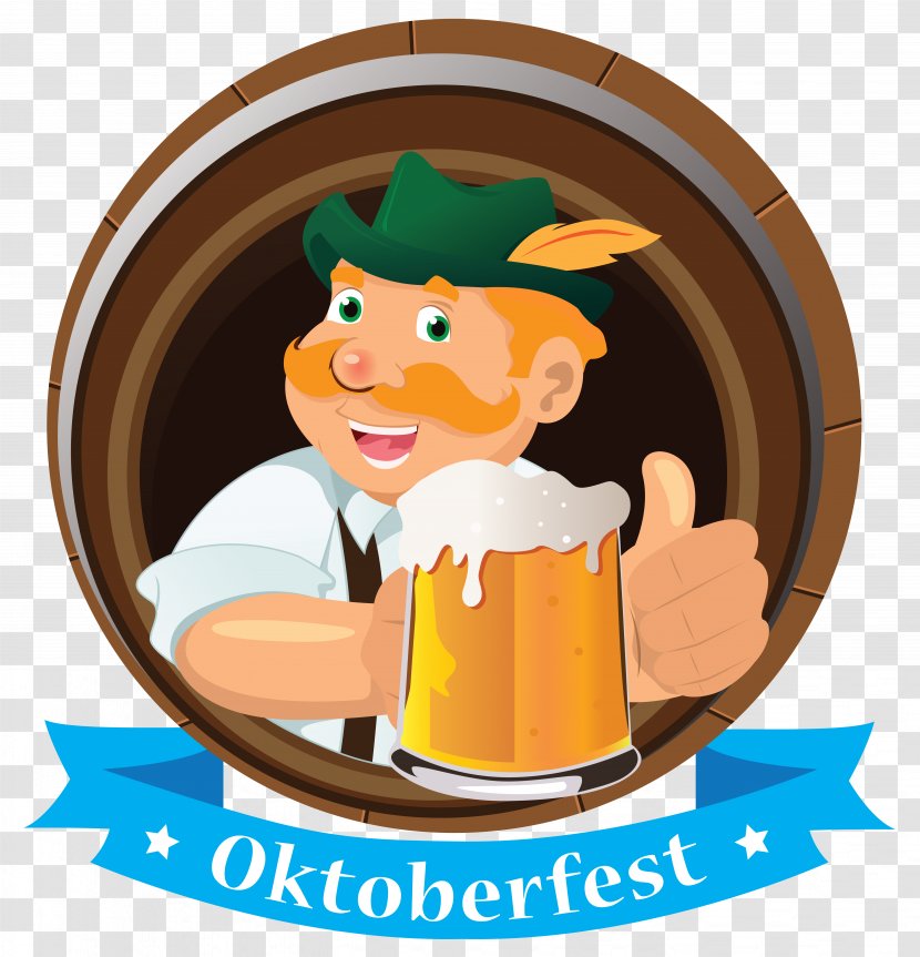 Oktoberfest Beer German Cuisine Clip Art - Cartoon - Decoration Man With Image Transparent PNG