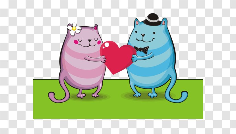 Cat Valentines Day Cartoon Clip Art - Rat - Lovers Transparent PNG