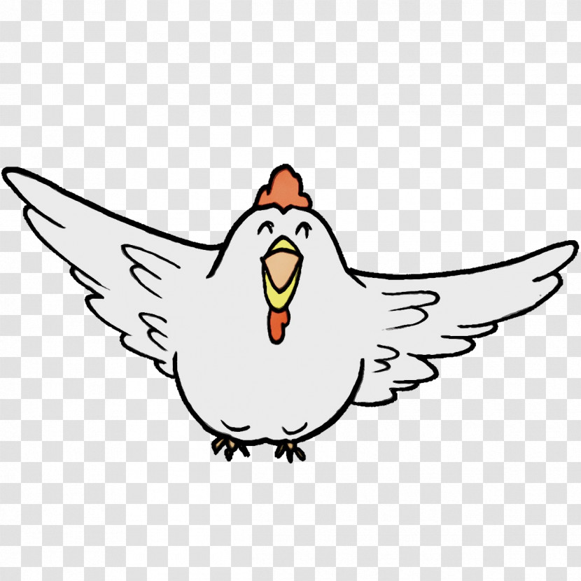 Line Art Chicken Cartoon Beak Meter Transparent PNG