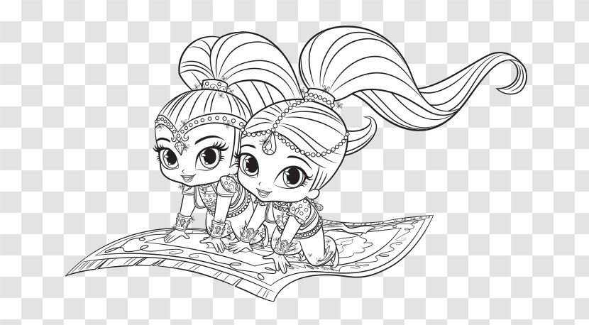 Coloring Book Nickelodeon Nick Jr. Child Page - Silhouette - Nella The Princess Knight Transparent PNG