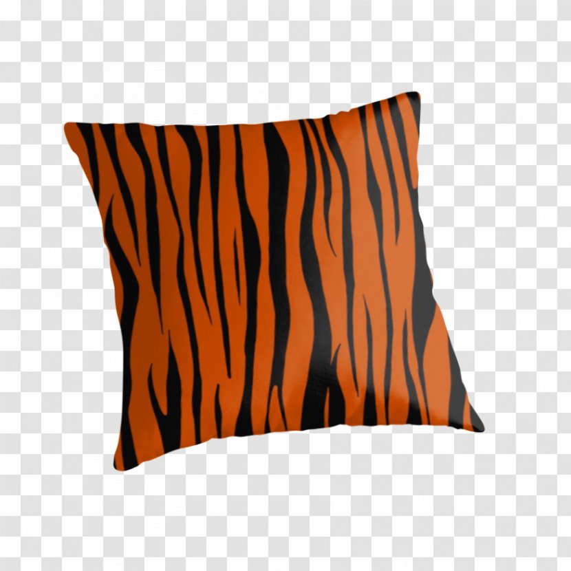 Throw Pillows Cushion - Orange - Tiger Print Transparent PNG