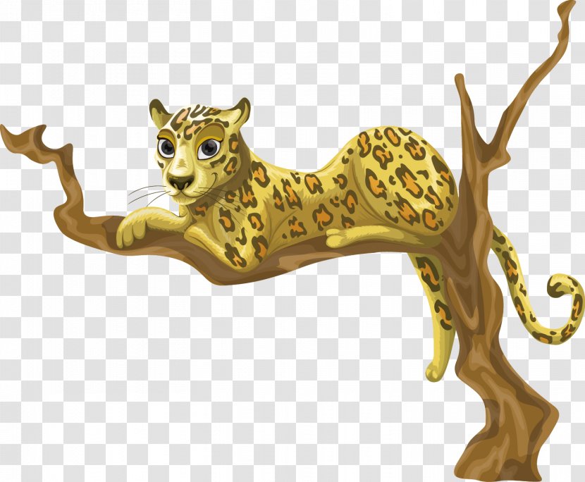Amur Leopard Jaguar Clip Art - Big Cats - Vector Painted Transparent PNG