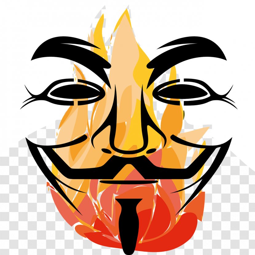 T-shirt Gunpowder Plot Guy Fawkes Mask Anonymous - Unisex Transparent PNG