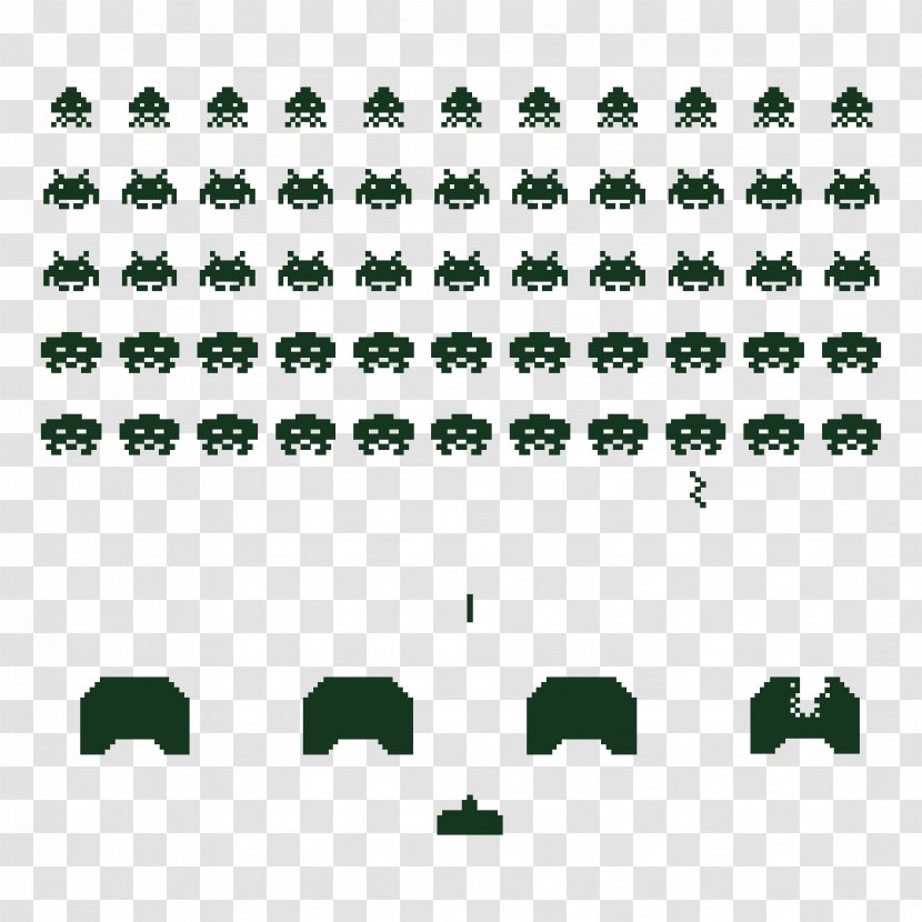 Space Invaders Galaga Arcade Game Illustration Video Games - Plant Transparent PNG