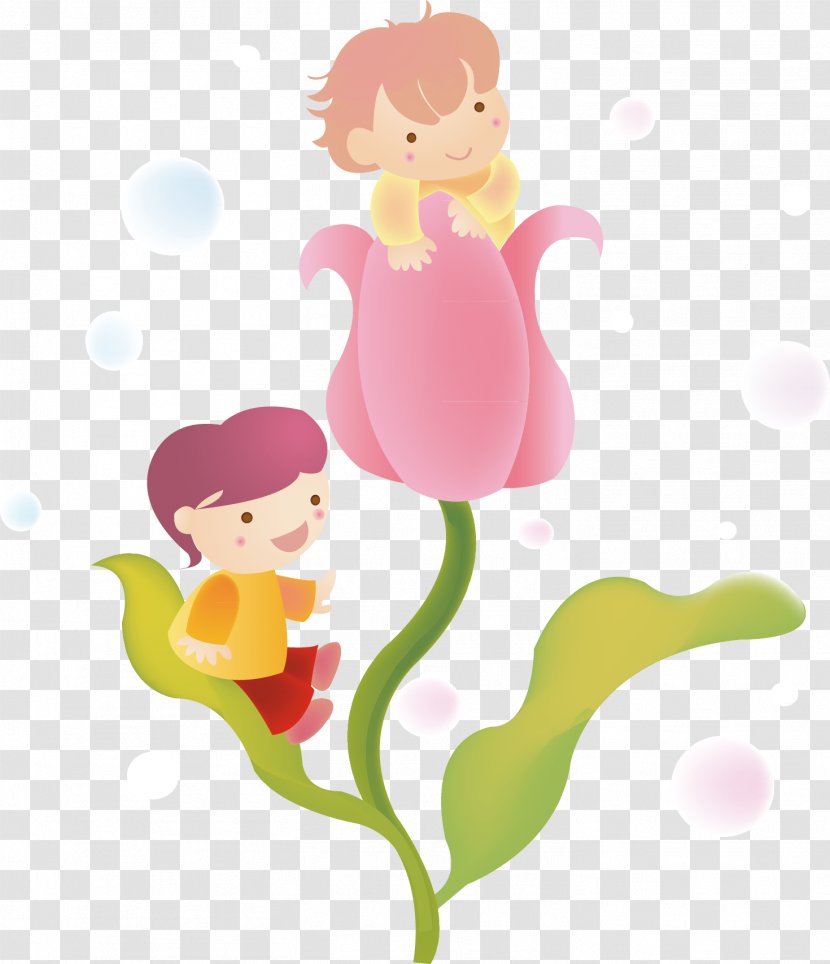 Cartoon Illustration - Art - Beautiful Flower Fairy Transparent PNG