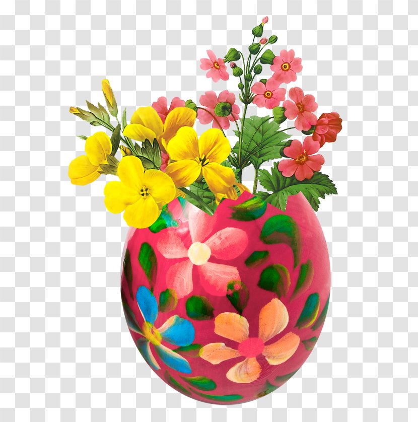Easter Blog Merveille - Watercolor Painting - Egg Vase Clipart Picture Transparent PNG