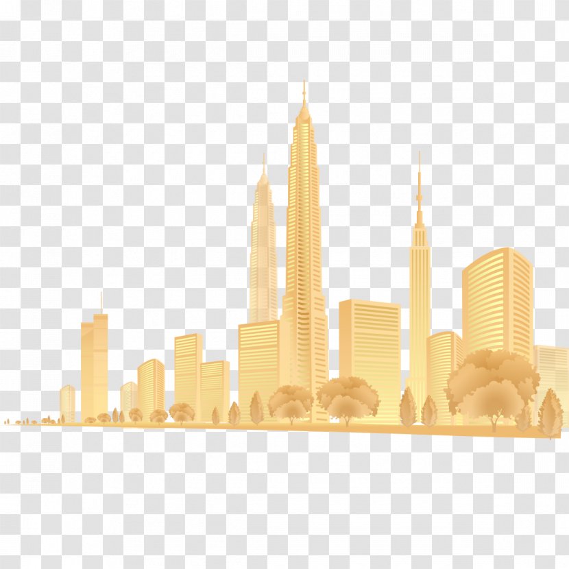 City Gold Fog - Golden Haze Transparent PNG