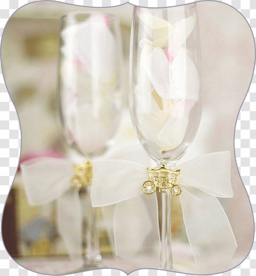 Wine Glass Cinderella Fairy Tale Toast Wedding - Tableware - Cake Topper Transparent PNG