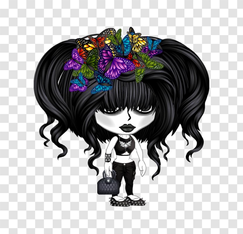 Cartoon Black Hair Desktop Wallpaper - Animated - Design Transparent PNG