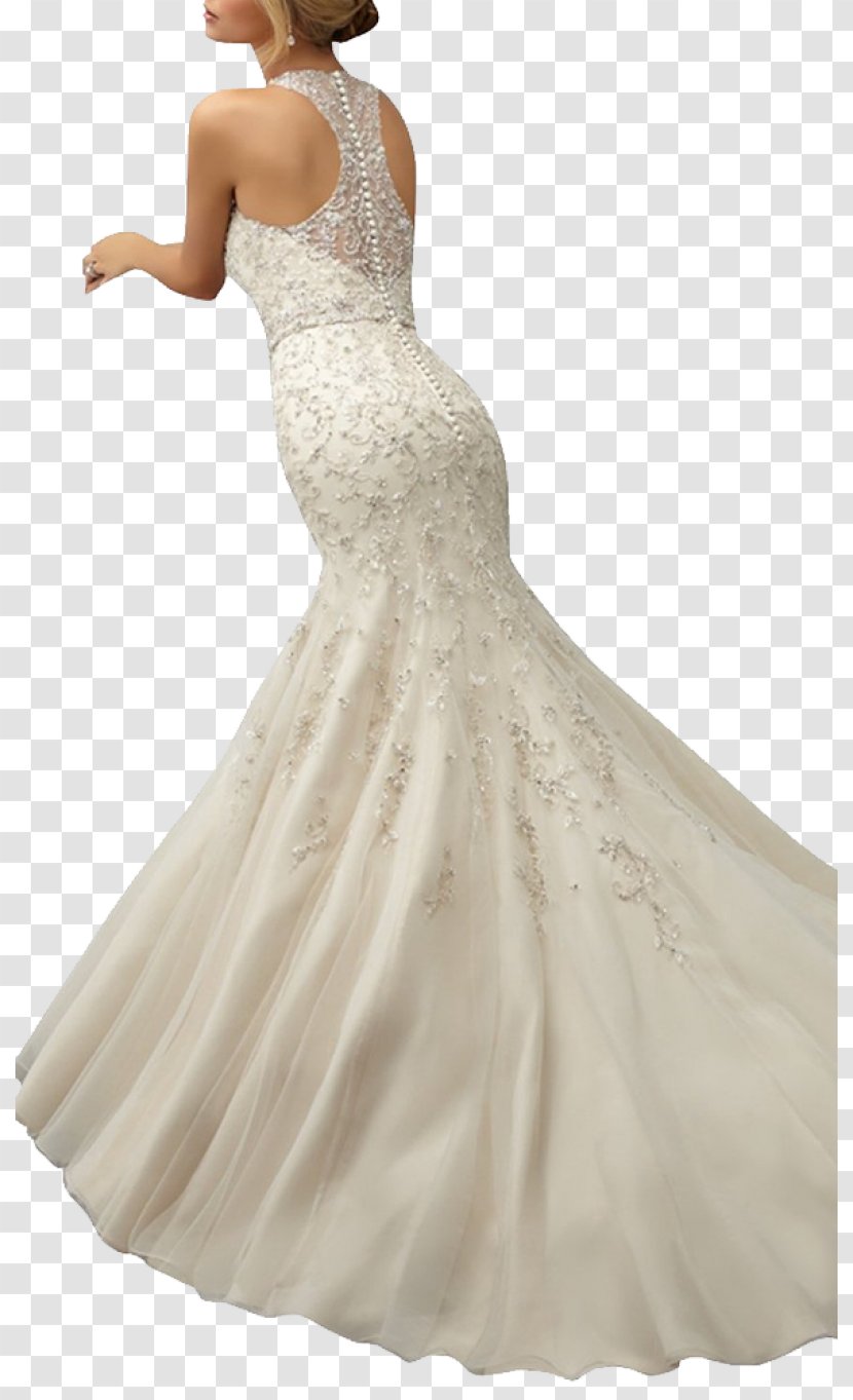 Wedding Dress Lace Sleeve Ball Gown - Cartoon Transparent PNG