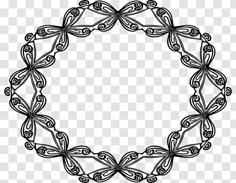 Picture Frames Clip Art - Black And White - Body Jewelry Transparent PNG
