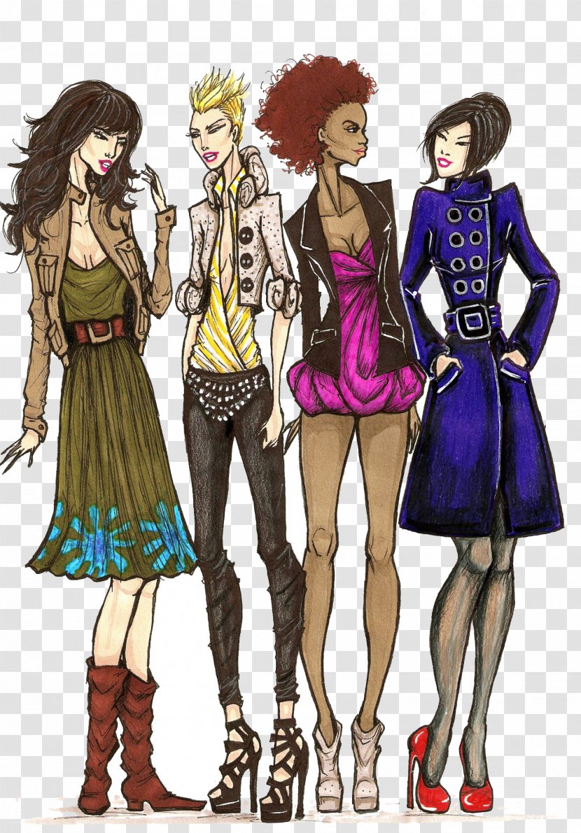 Fashion Drawing Illustration - Heart - Hand-painted Women's Series Transparent PNG