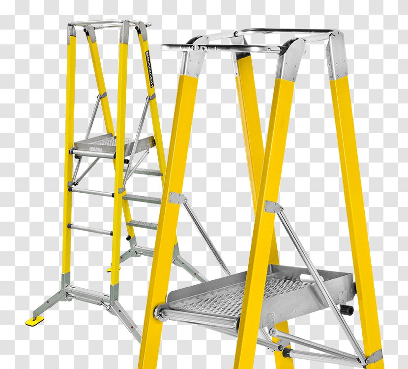 Ladder Keukentrap Aerial Work Platform Fiberglass Stairs - Safety Transparent PNG