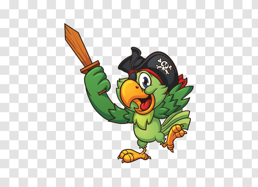 Piracy Pirate Parrot Clip Art - Fictional Character Transparent PNG
