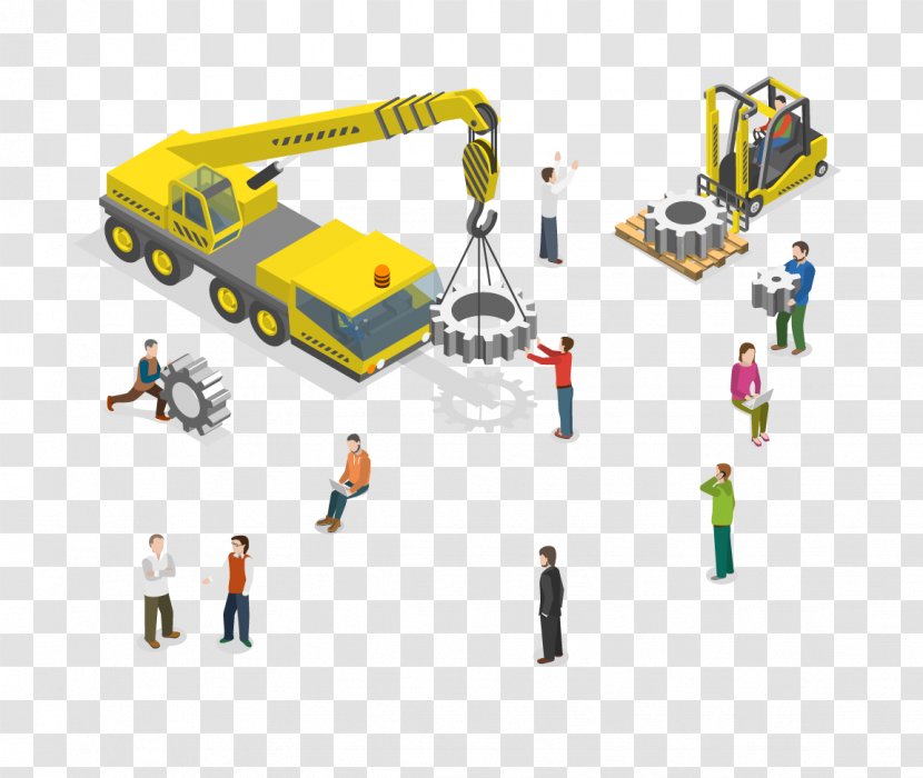 Three-dimensional Space - Technology - People Vector Crane Transparent PNG
