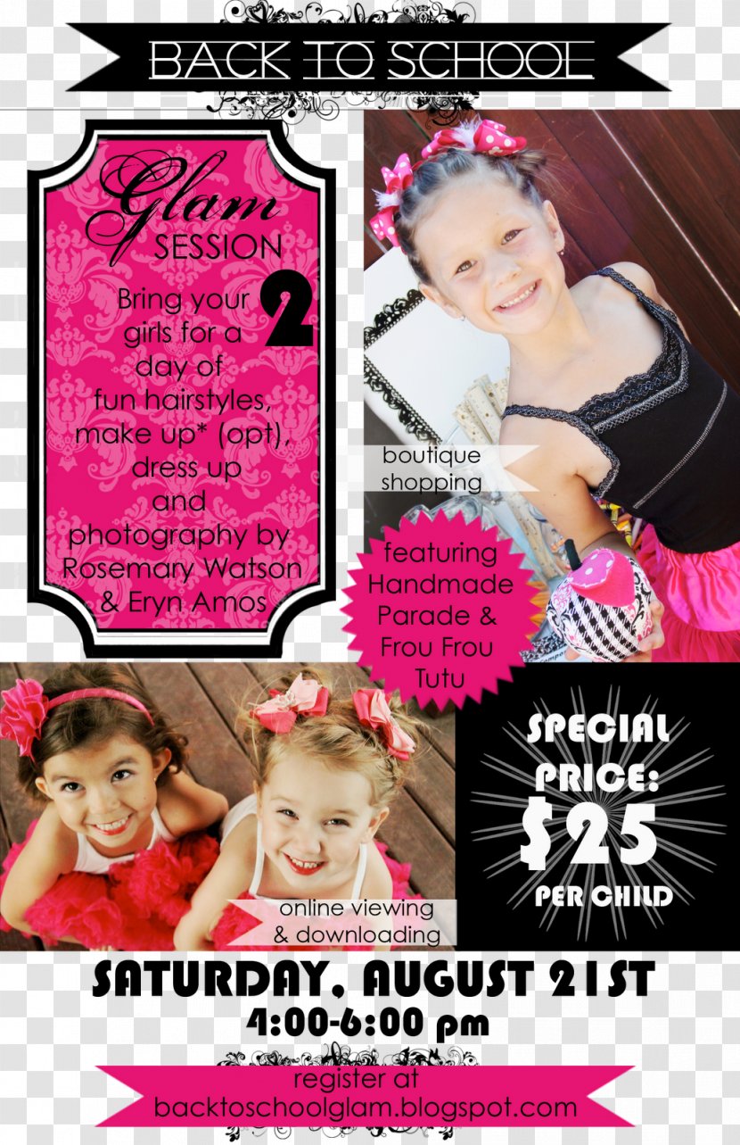 Advertising Toddler Pink M Poster Font - Silhouette - Back 2 School Flyer Transparent PNG