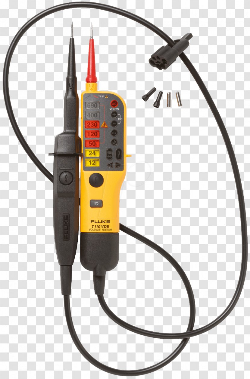 Continuity Tester Multimeter Fluke Corporation Test Light Electric Potential Difference - Measuring Instrument - Cable Transparent PNG