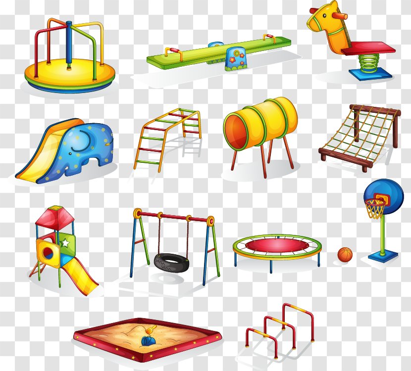 Playground Cartoon Clip Art - Royalty Free - Toys Children's Play Facilities Transparent PNG