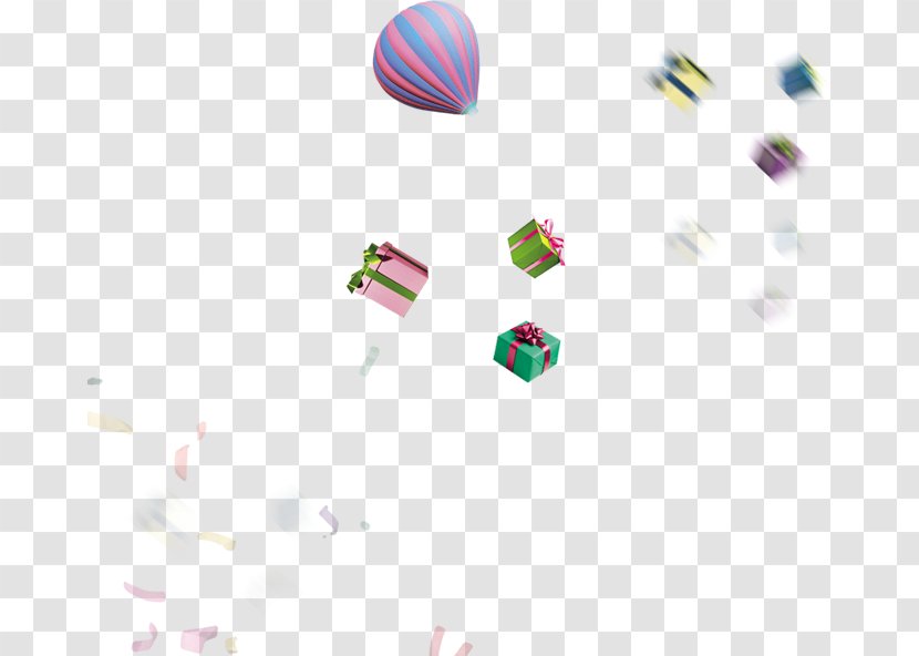 Hot Air Balloon Gift - Floating Transparent PNG