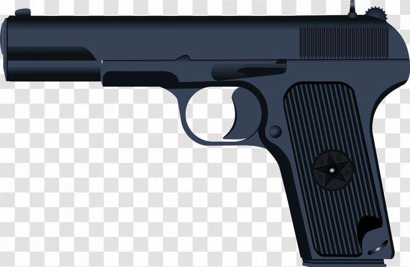 Gun Pistol Firearm - Fire Transparent PNG