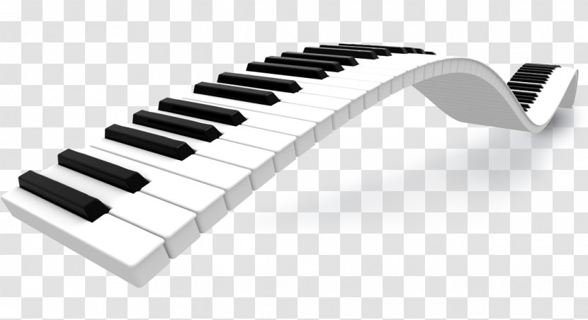 Musical Keyboard Electronic Electric Piano - Cartoon - Free Pull Creative Wave Transparent PNG