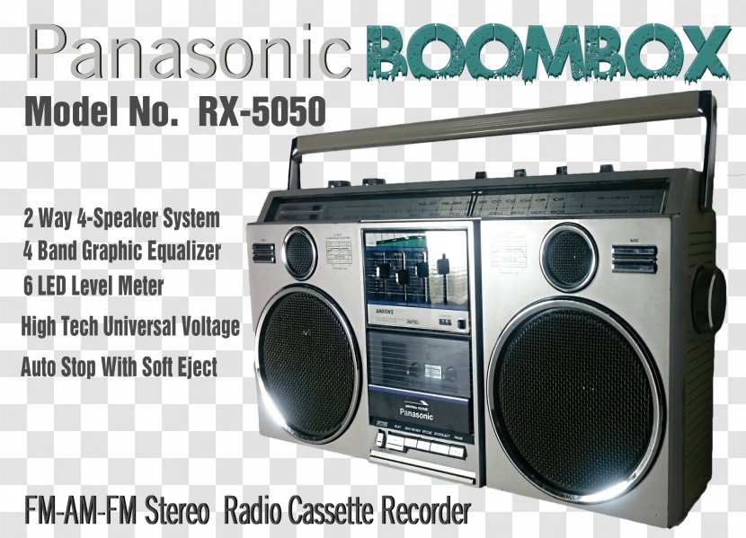 Boombox Stereophonic Sound Multimedia - Electronics - Design Transparent PNG