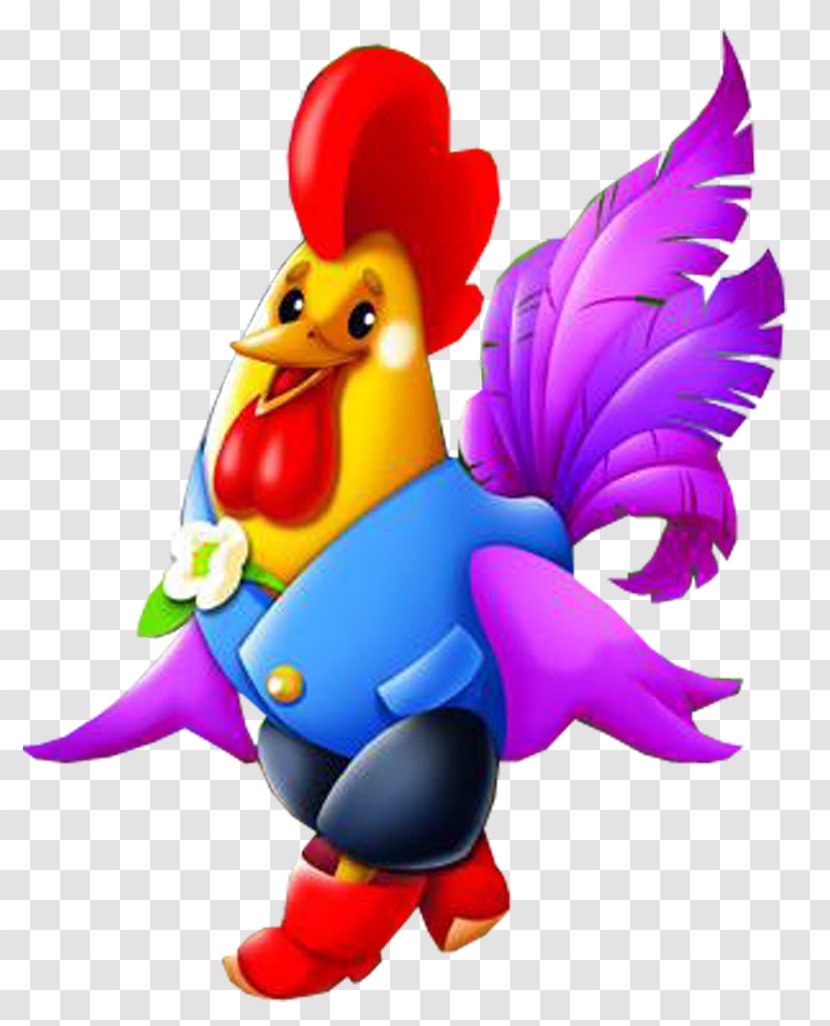 Chicken Rooster Image Cartoon - Vertebrate Transparent PNG