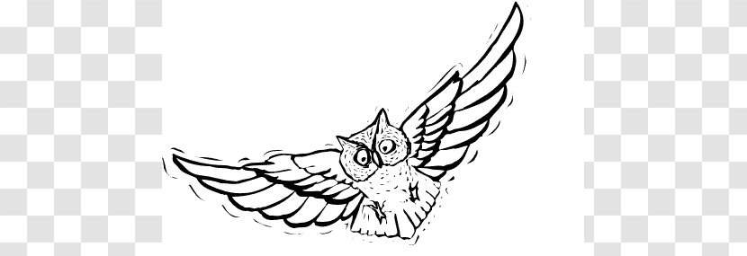 Owl Flight Bird Drawing Clip Art - Fictional Character - Horned Cliparts Transparent PNG
