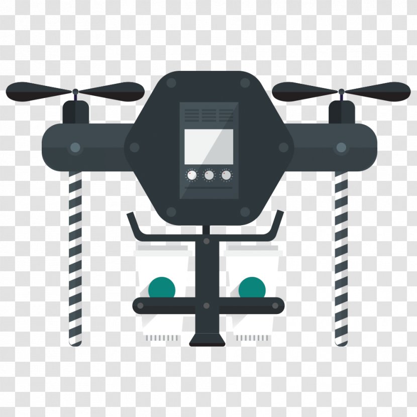 Airplane Flat Design Unmanned Aerial Vehicle - Helicopter - UAV Transparent PNG