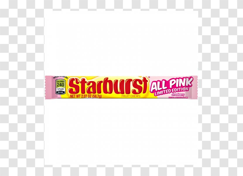 Wrigley Starburst Sour Fruit Chews Lollipop Taffy Candy - Strawberry Transparent PNG