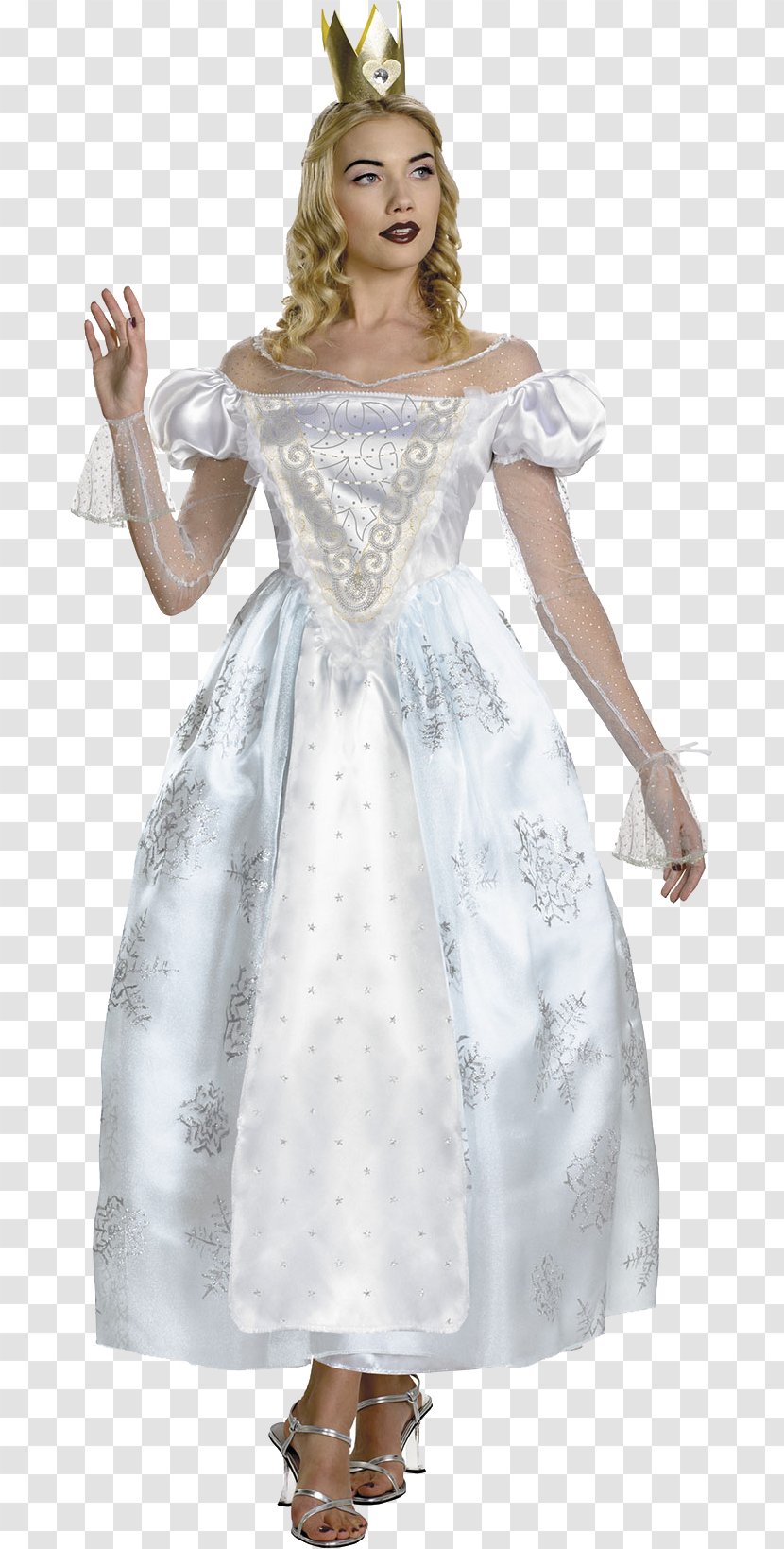 White Queen Alice In Wonderland Red Of Hearts Costume - Cosplay Transparent PNG