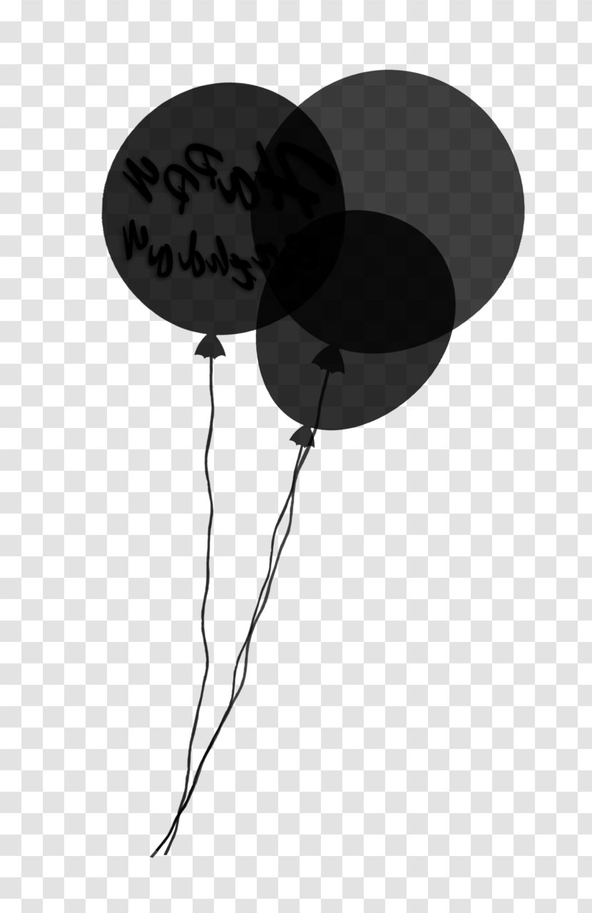 Black Balloon - Party Supply - Hair Blackandwhite Transparent PNG