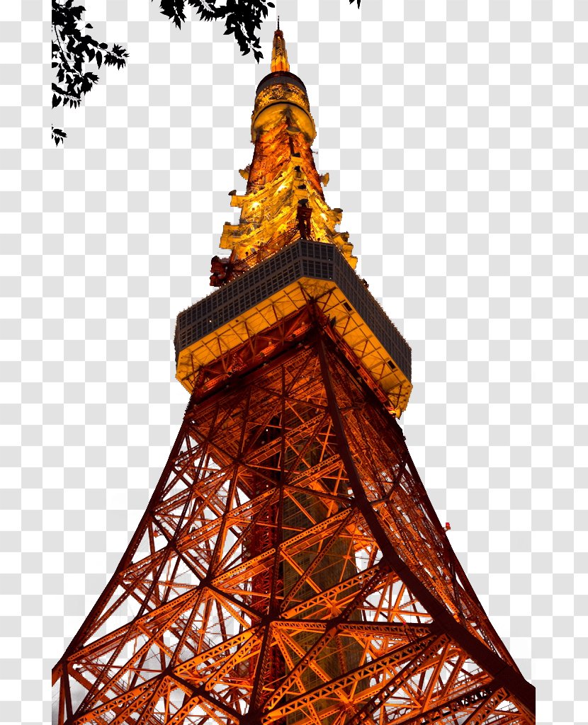 Tokyo Tower Odaiba Ueno Park Ku0131zu0131l Kule - Night Transparent PNG